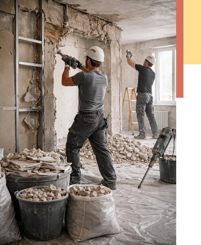 Демонтажные работы в Шуе от 2776 руб. — услуги и цена под ключ | ОТДЕЛОЧНИК-Шуя