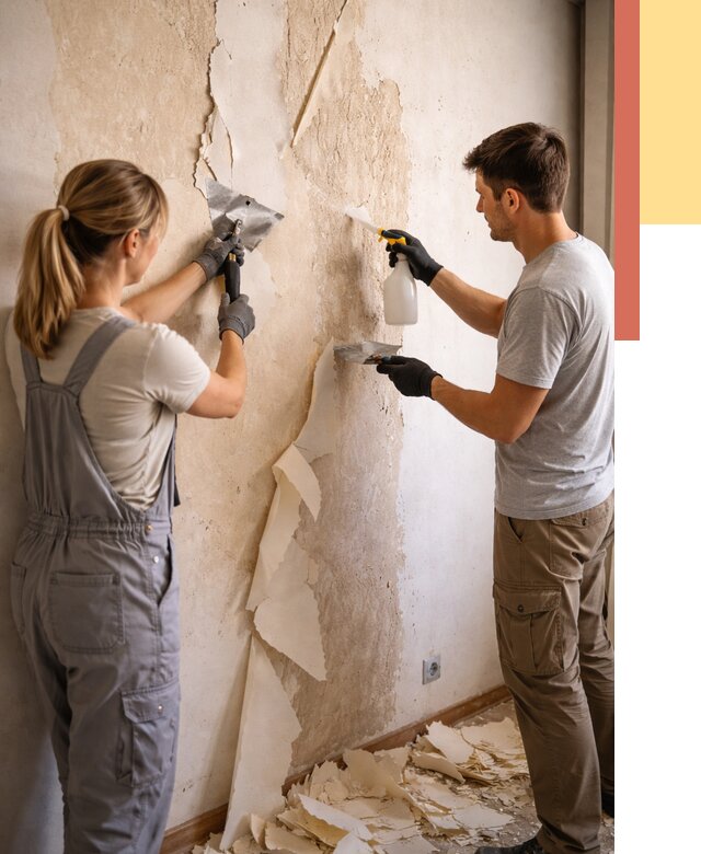 Снятие старых обоев в Шуе от 5397 руб. под ключ недорого | ОТДЕЛОЧНИК-Шуя