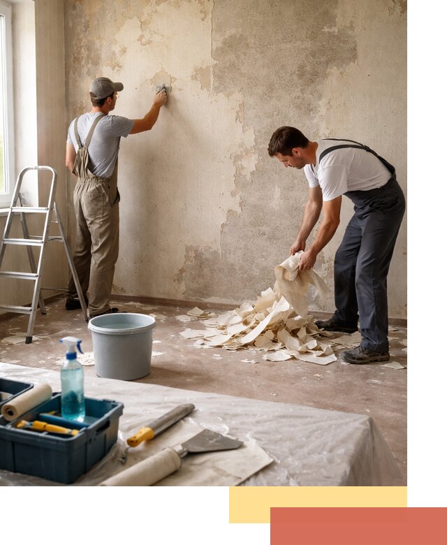 Снятие старых обоев в Шуе быстро и качественно