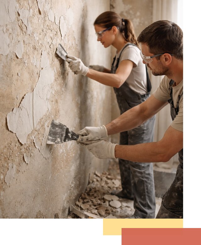 Снятие старой шпаклевки и подготовка поверхностей в Шуе