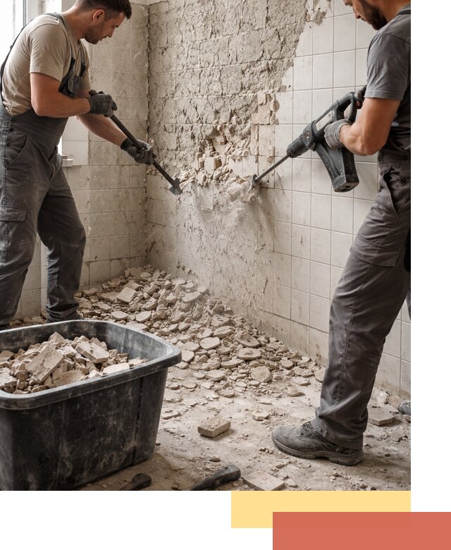 Демонтаж плитки со стен в Шуе быстро и аккуратно