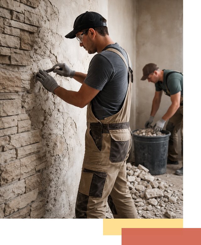 Демонтаж декоративного камня в Шуе профессионально и безопасно