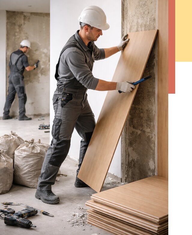 Демонтаж стеновых панелей в Шуе от 3598 руб. за м² быстро и недорого | ОТДЕЛОЧНИК-Шуя