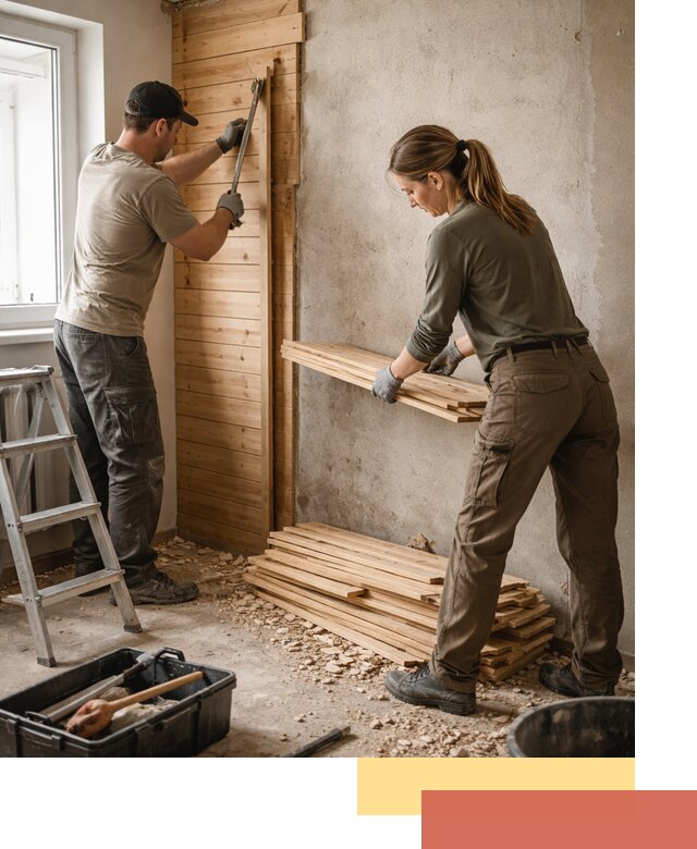 Демонтаж вагонки со стен в Шуе — профессиональный демонтаж