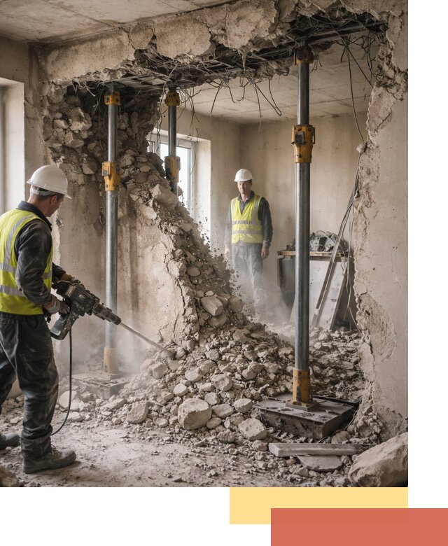 Снос несущих стен в Шуе с гарантией безопасности и качества