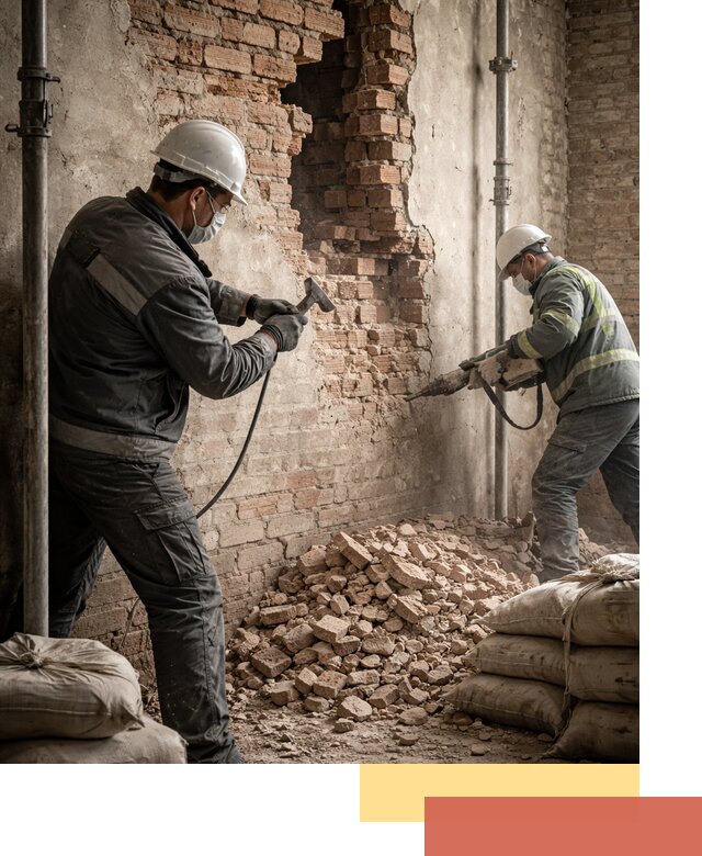 Демонтаж кирпичных стен в Шуе быстро и безопасно