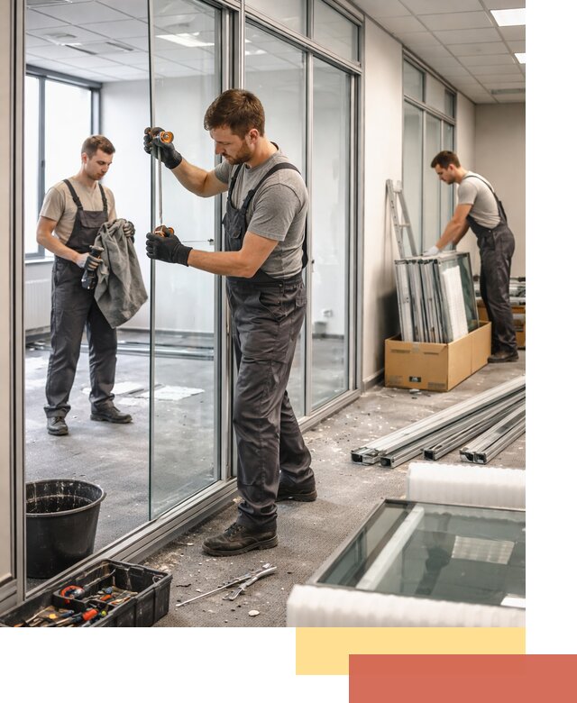 Демонтаж стеклянных перегородок в Шуе быстро и безопасно