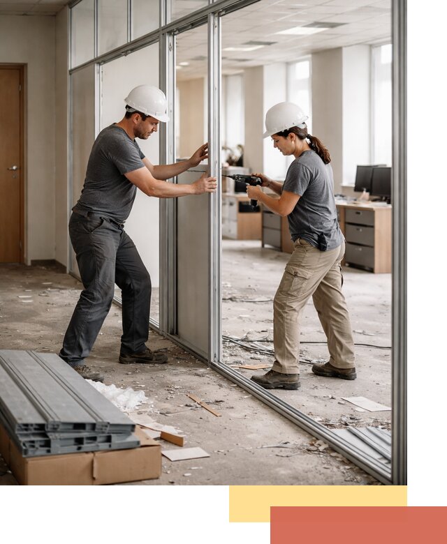 Демонтаж алюминиевых перегородок в Шуе быстро и аккуратно