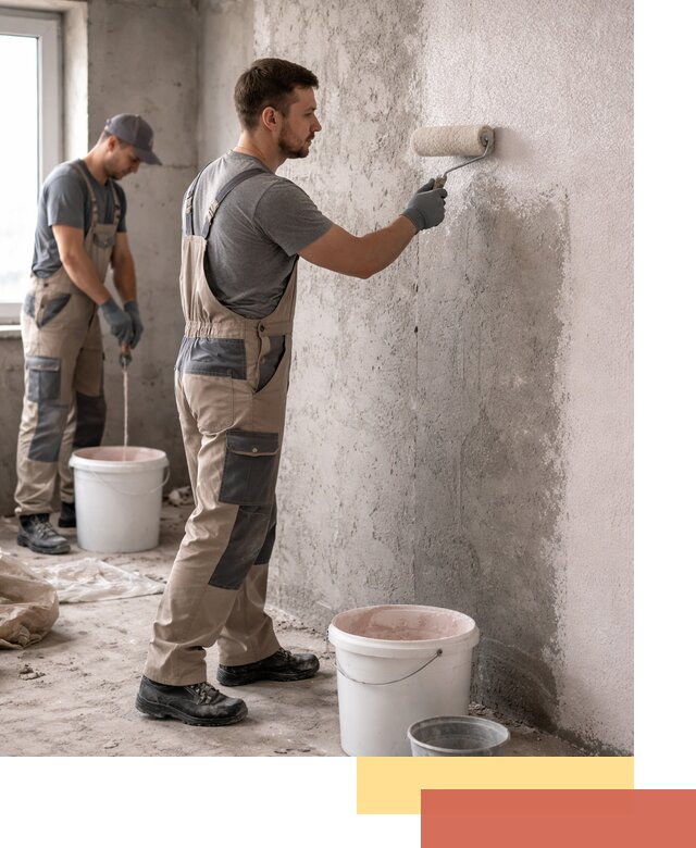 Нанесение бетоноконтакта на стены в Шуе для последующей отделки