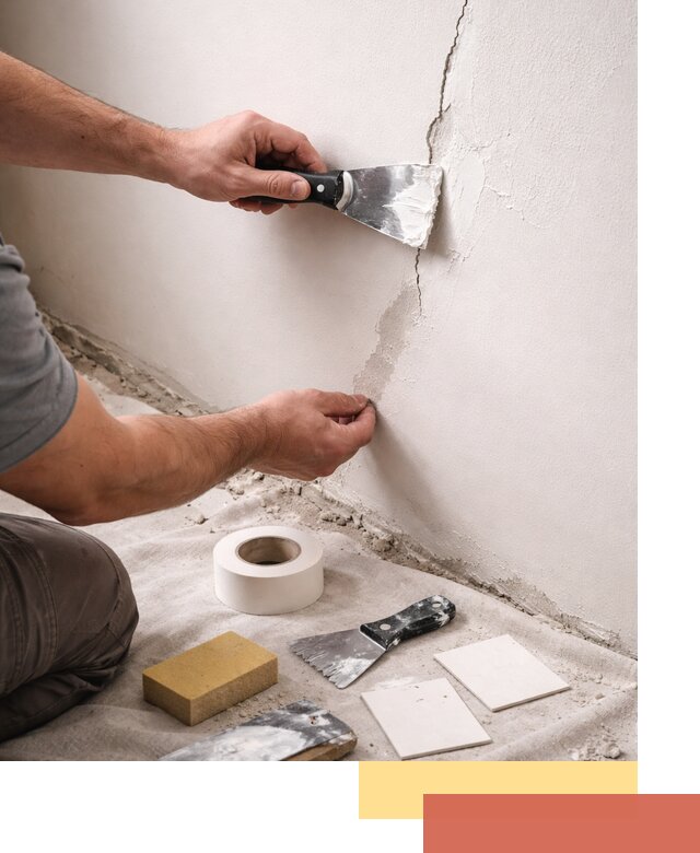 Заделка трещин и сколов в стенах и потолках в Шуе