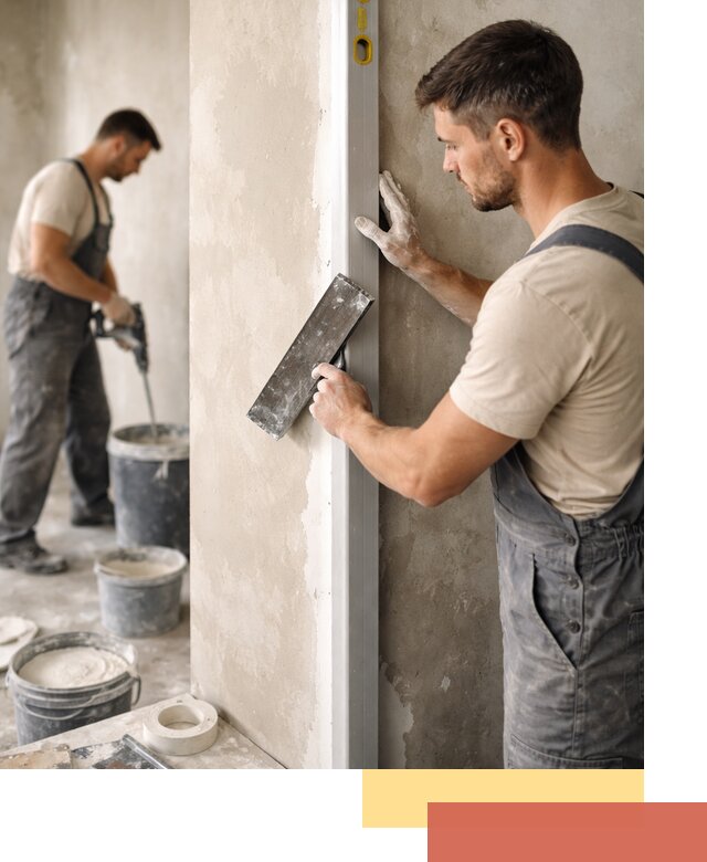 Выведение углов стен в Шуе: монтаж и оштукатуривание