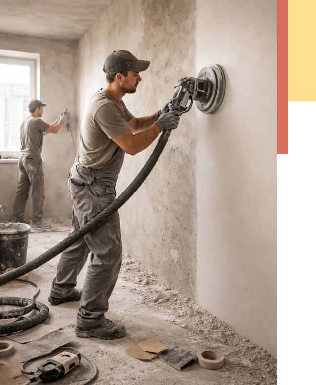 Шлифовка стен в Шуе от 1234 руб/м2 — быстро и недорого | ОТДЕЛОЧНИК-Шуя