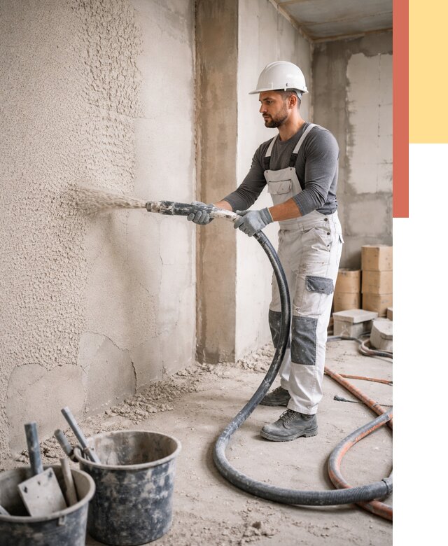 Машинная штукатурка стен в Шуе под ключ от 6682 руб./м2 | ОТДЕЛОЧНИК-Шуя