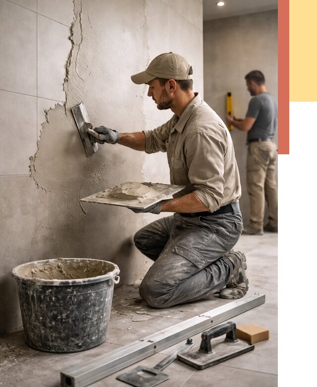 Штукатурка стен в ванной в Шуе от 4626 руб./м² — выравнивание под ключ | ОТДЕЛОЧНИК-Шуя