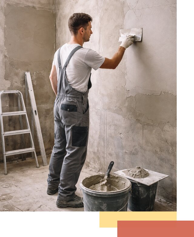 Штукатурка стен в ванной под ключ в Шуе