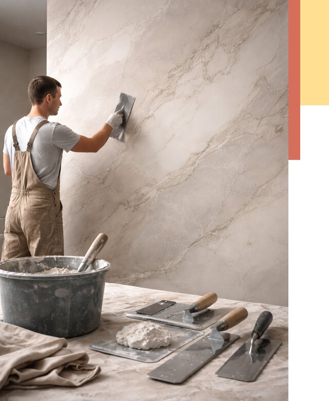 Декоративная штукатурка под мрамор в Шуе от 2878 руб./м² — быстро и недорого | ОТДЕЛОЧНИК-Шуя