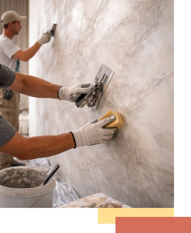 Декоративная штукатурка под мрамор в Шуе для стен и потолков