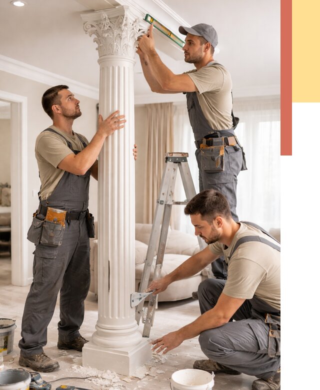 Установка декоративных колонн в Шуе от 12336 руб. под ключ | ОТДЕЛОЧНИК-Шуя