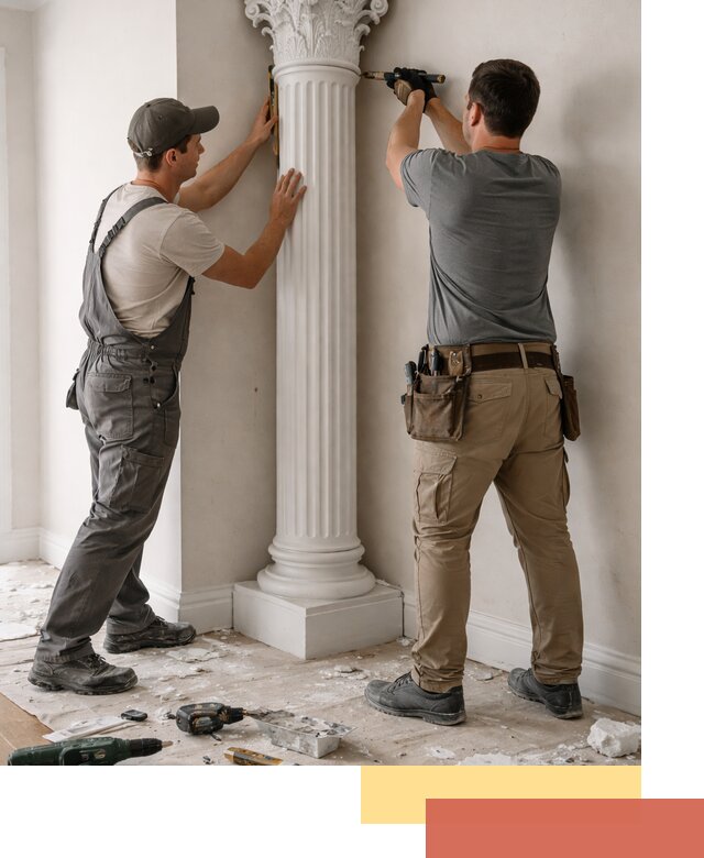 Установка декоративных колонн в Шуе под ключ