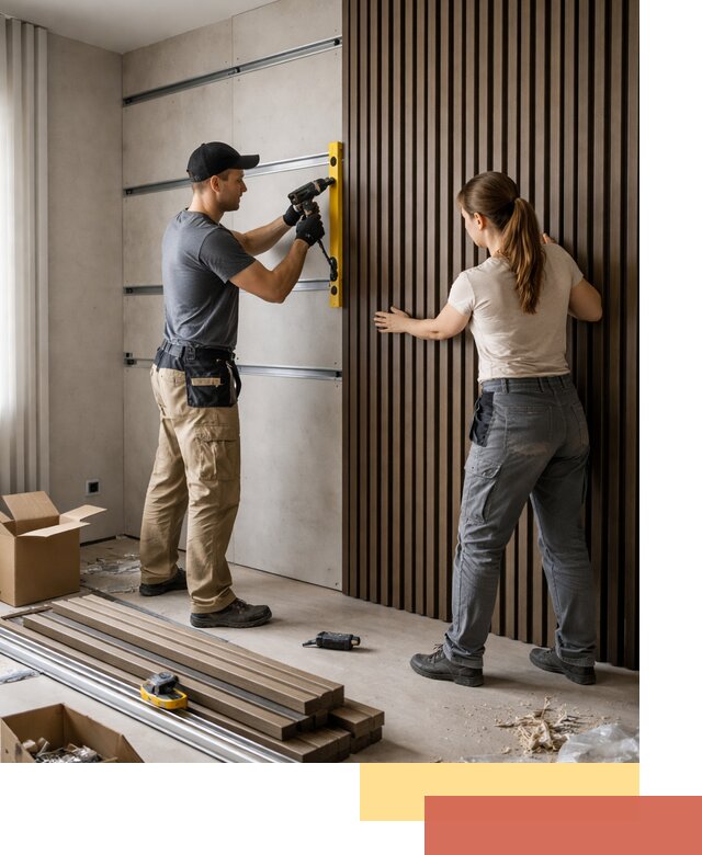 Монтаж реечных панелей на стены в Шуе