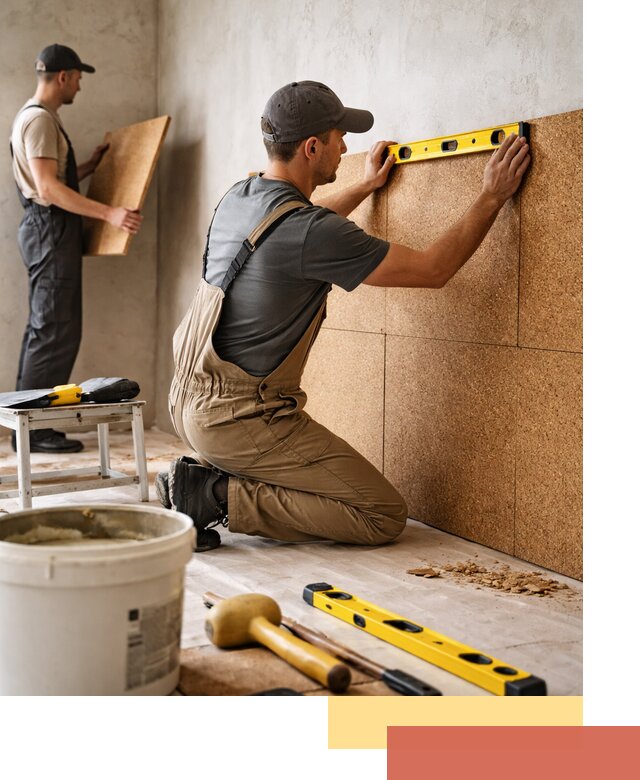 Монтаж пробковых панелей на стены в Шуе быстро и качественно