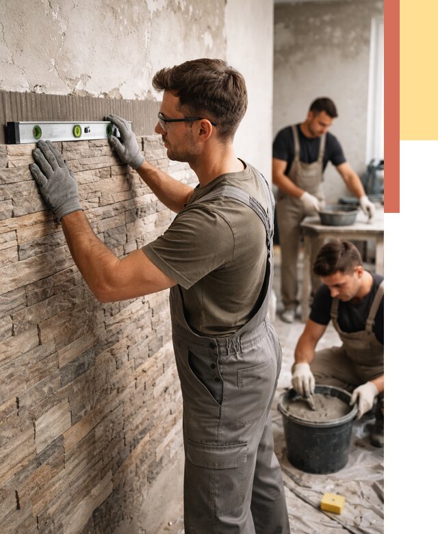 Монтаж искусственного камня в Шуе от 4626 руб. под ключ | ОТДЕЛОЧНИК-Шуя