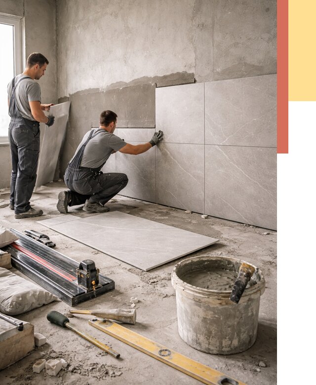 Облицовка стен керамогранитом в Шуе от 4318 руб./м² — услуги под ключ | ОТДЕЛОЧНИК-Шуя