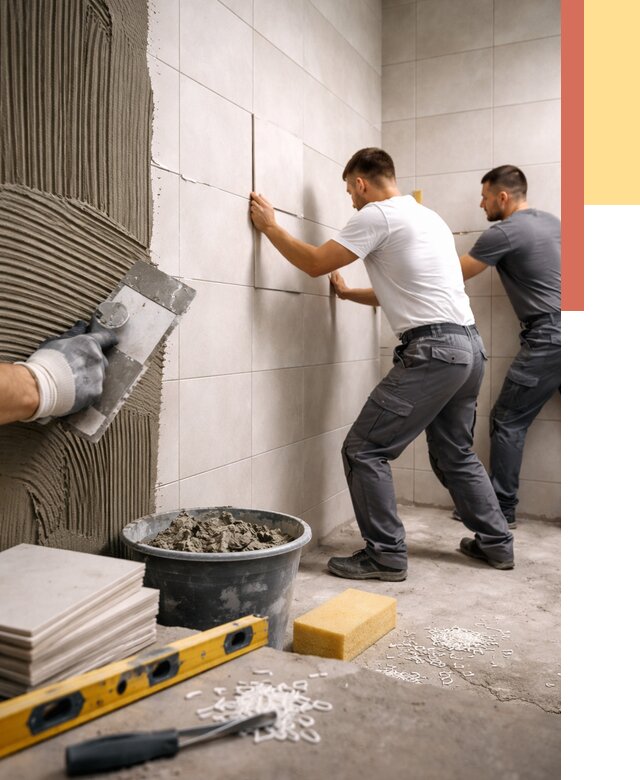 Укладка плитки на стены в Шуе от 874 руб. — качественно и недорого | ОТДЕЛОЧНИК-Шуя