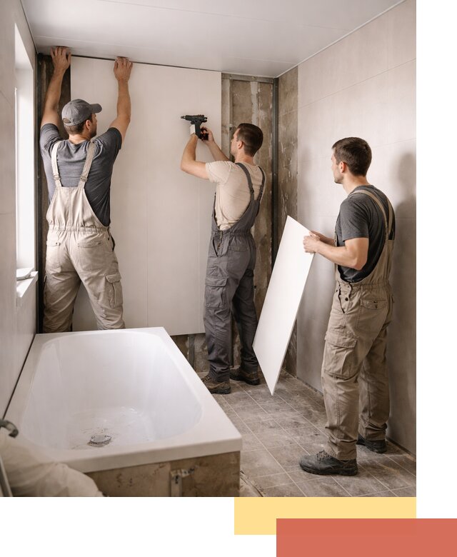 Отделка ванной панели ПВХ профессионально в Шуе