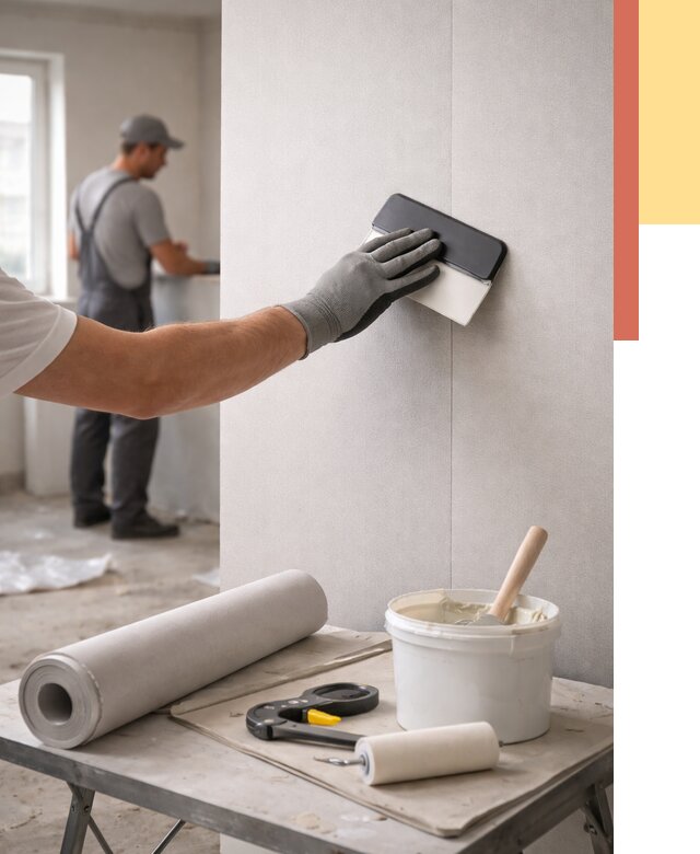 Поклейка обоев под покраску в Шуе от 3598 руб. за м2 | ОТДЕЛОЧНИК-Шуя