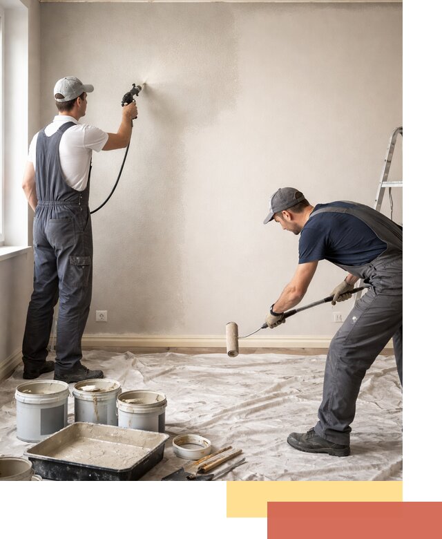 Покраска стен моющейся краской и защита поверхностей в Шуе