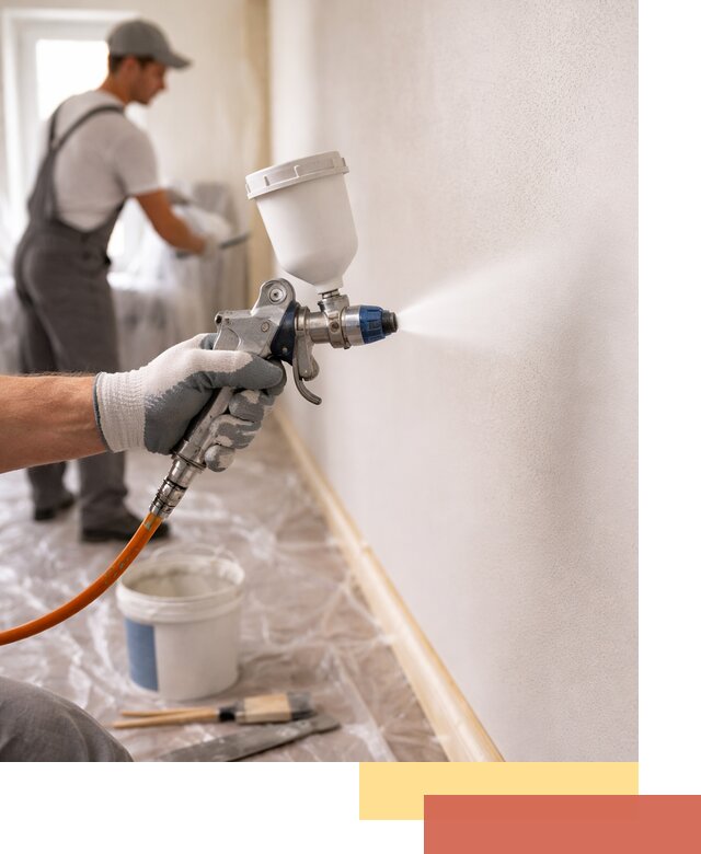 Покраска стен краскопультом в Шуе быстро и качественно