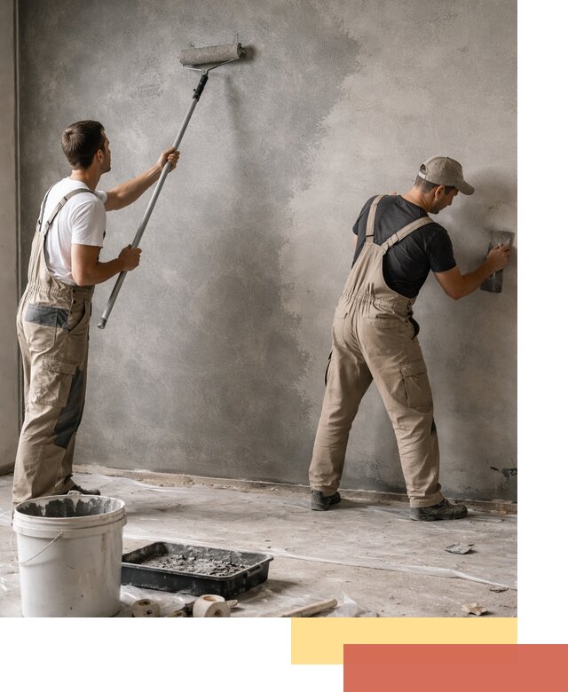 Покраска стен под бетон в Шуе профессионально и недорого