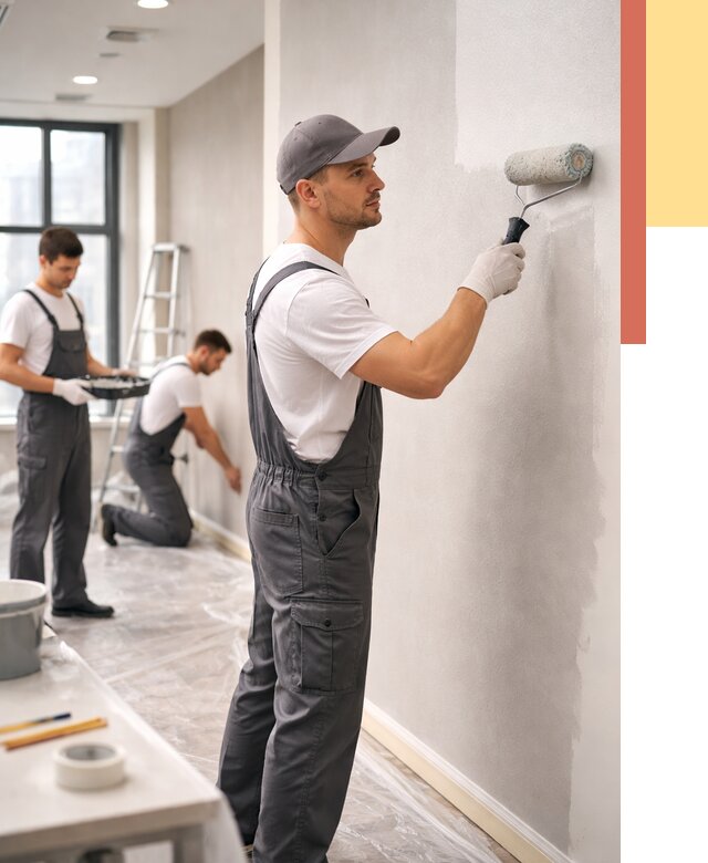 Покраска стен в офисе в Шуе от 8738 руб. — быстро и недорого | ОТДЕЛОЧНИК-Шуя