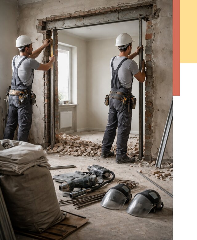 Расширение дверного проема в Шуе от 12850 руб. под ключ | ОТДЕЛОЧНИК-Шуя