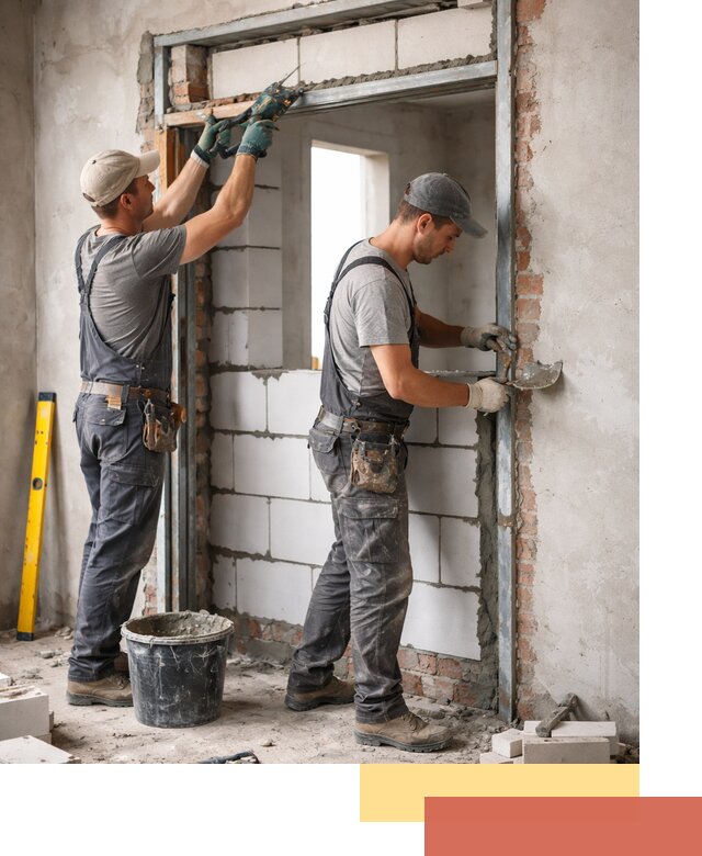 Закладка дверного проема под ключ в Шуе: демонтаж, монтаж, отделка