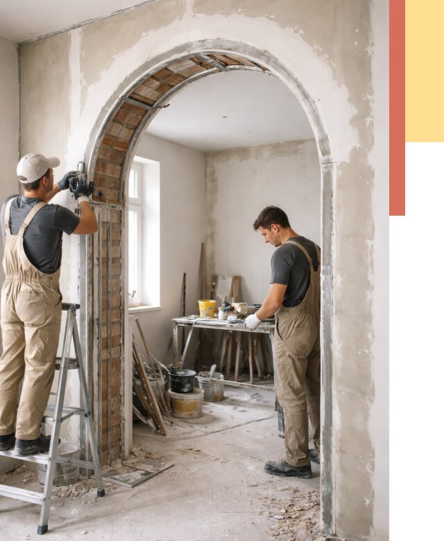 Устройство арочного проема в Шуе от 9766 руб. под ключ — быстро и недорого | ОТДЕЛОЧНИК-Шуя