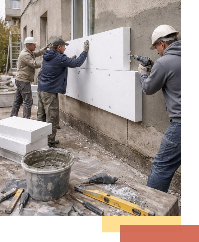 Утепление наружных стен пенопластом в Шуе