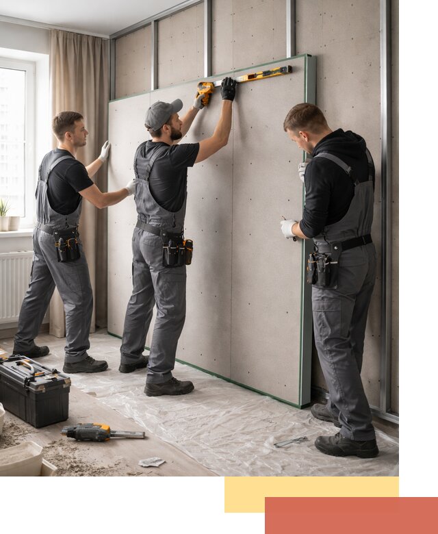 Шумоизоляция стен панелями ЗИПС в Шуе для жилых и коммерческих помещений