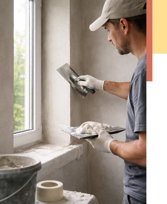 Штукатурка откосов в Шуе от 4626 руб/м² — услуги и выравнивание под ключ | ОТДЕЛОЧНИК-Шуя