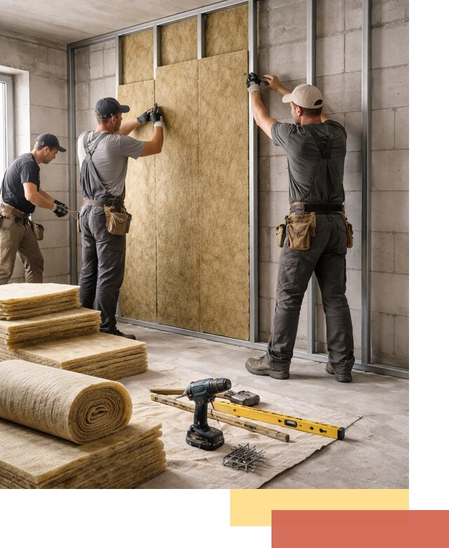 Шумоизоляция перегородок из блоков в Шуе — монтаж и защита шумоизоляцией