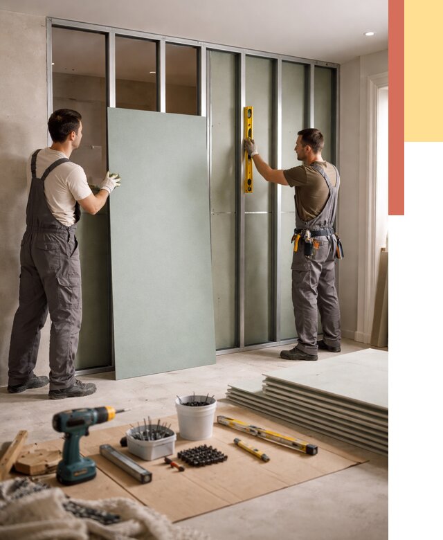 Перегородка из влагостойкого гипсокартона в Шуе от 4934 руб. — монтаж под ключ | ОТДЕЛОЧНИК-Шуя