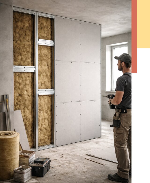 Усиленная перегородка под навеску в Шуе от 13158 руб. — монтаж под ключ | ОТДЕЛОЧНИК-Шуя