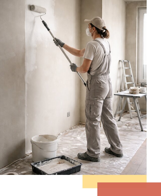 Покраска перегородок из гипсокартона в Шуе качественно и недорого