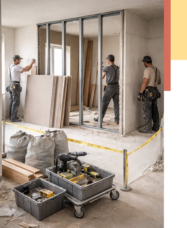 Перенос гипсокартонной перегородки в Шуе под ключ от 4626 руб. | Демонтаж и монтаж – ОТДЕЛОЧНИК-Шуя