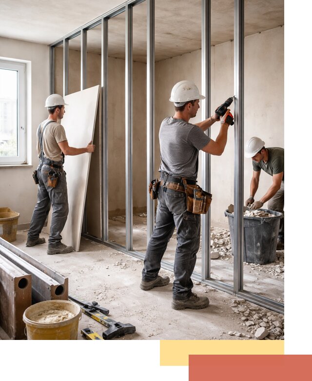 Перенос гипсокартонной перегородки в Шуе профессионально и быстро