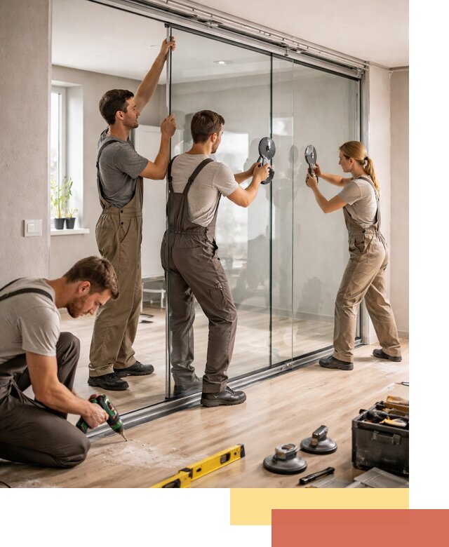 Изготовление стеклянных перегородок на заказ в Шуе