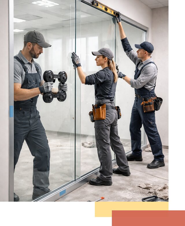 Профессиональный монтаж стеклянных перегородок в Шуе