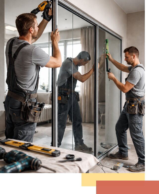 Каркасные стеклянные перегородки под ключ в Шуе