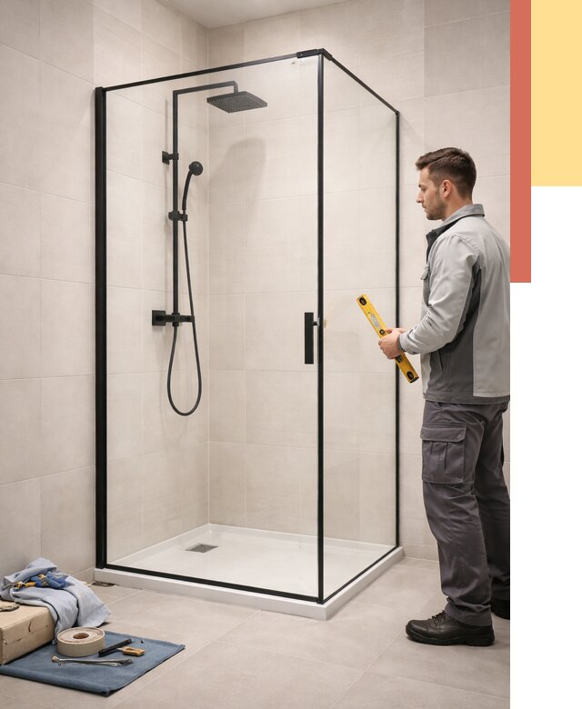 Стеклянные перегородки для душа в Шуе от 12850 руб. | Монтаж под ключ — ОТДЕЛОЧНИК-Шуя